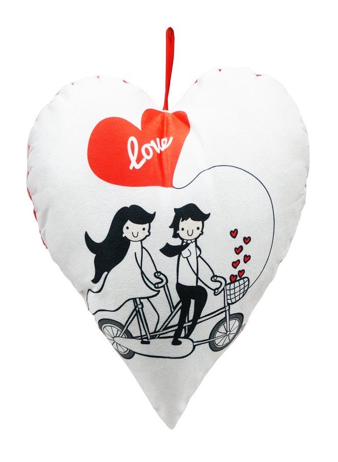 Muren's Multi Colour Love Symbol Heart Shape Cushion for Proposing on New Year/Valentine/Valentine's Day Gift/gift's/Gifting Your Boyfriend/Girlfriend/Husband/Wife/lovemate/Partner Purpose 6 - Image 1